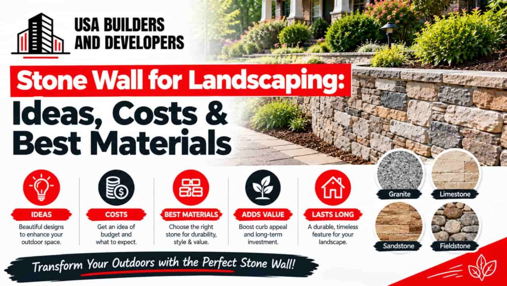 stone wall landscaping