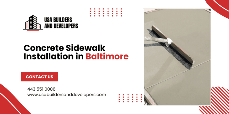 concrete sidewalk installation in baltimore