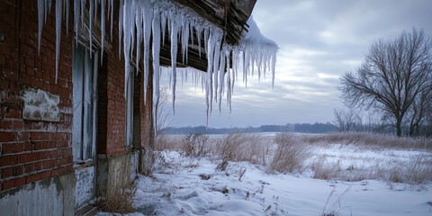 snow buildup on the ground at a threshold