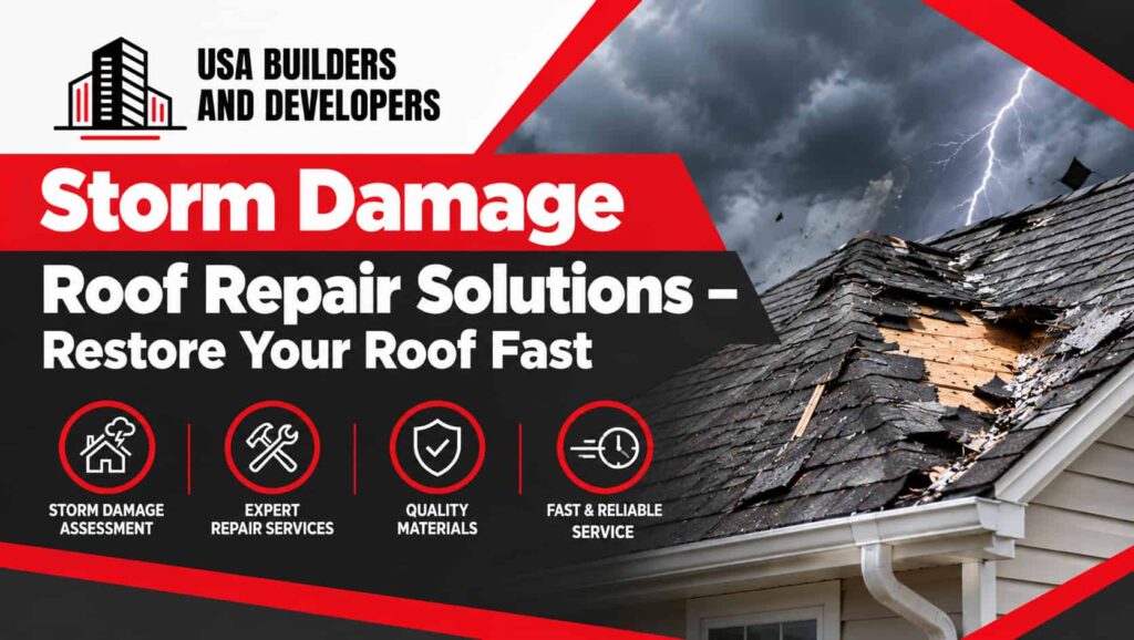 storm damage roof repair solution