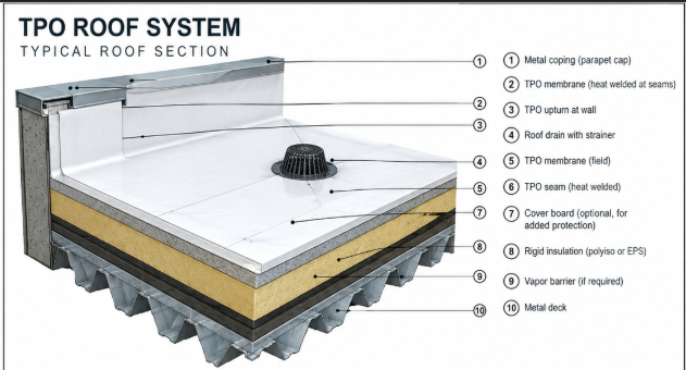 a complete guide for tpo roofing system