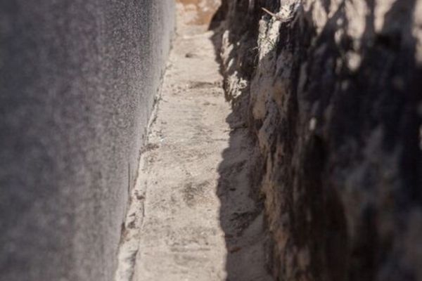 Exterior Basement Waterproofing installation with foundation sealing and drainage trench