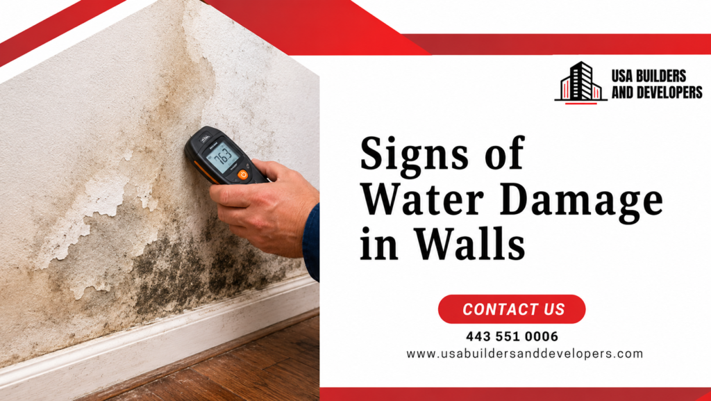 signs of water damage in walls in maryland