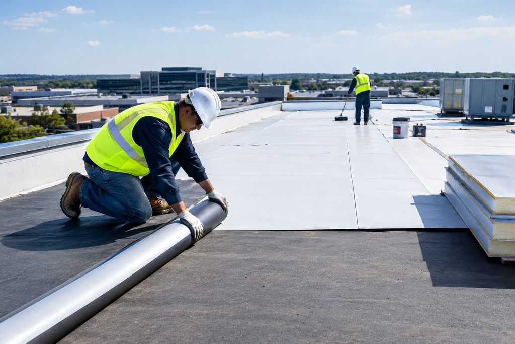 Commercial roof replacement in Maryland